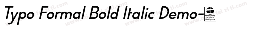 Typo Formal Bold Italic Demo字体转换